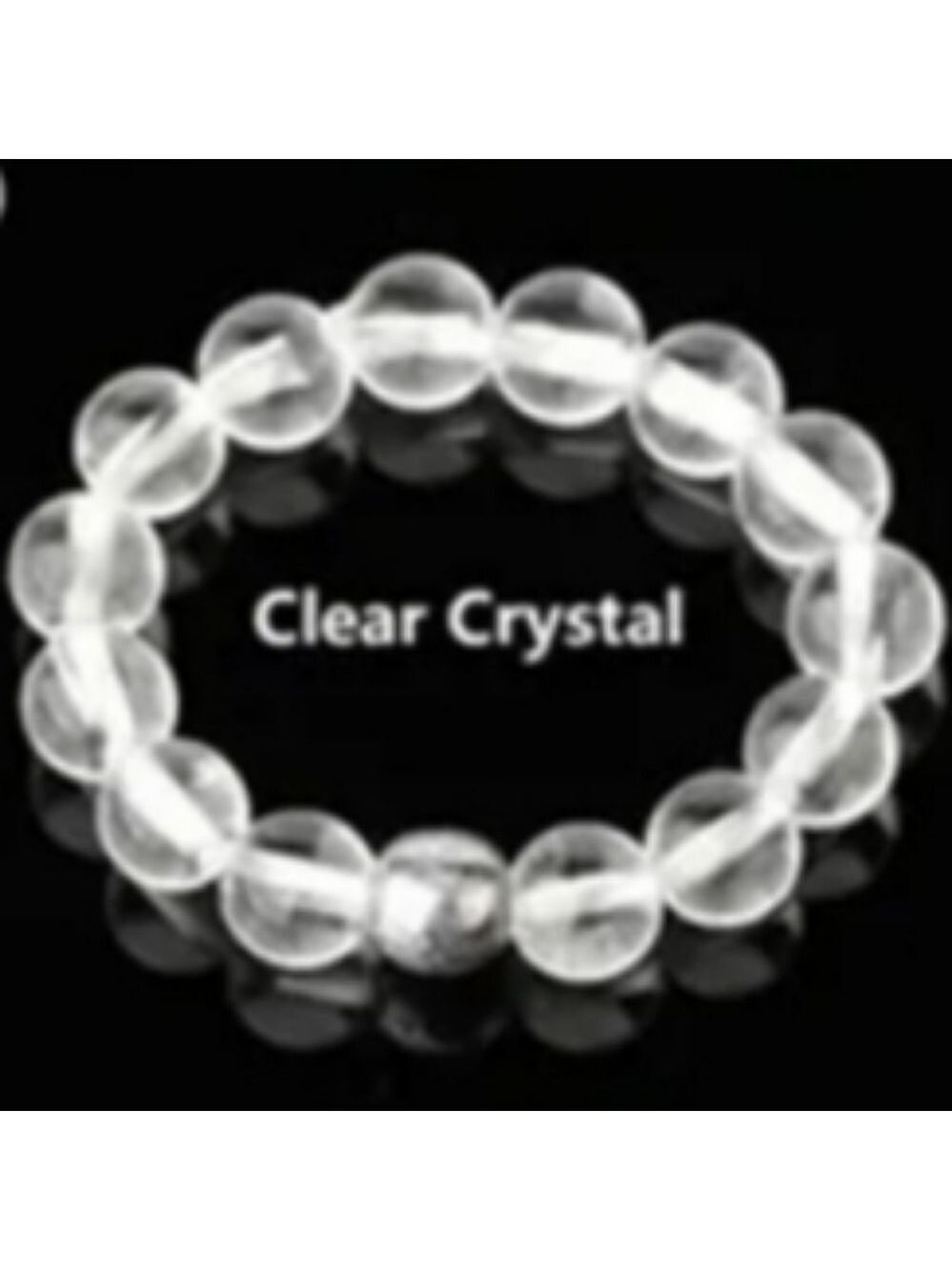 Clear Crystal 4mm Beaded Stretch Ring